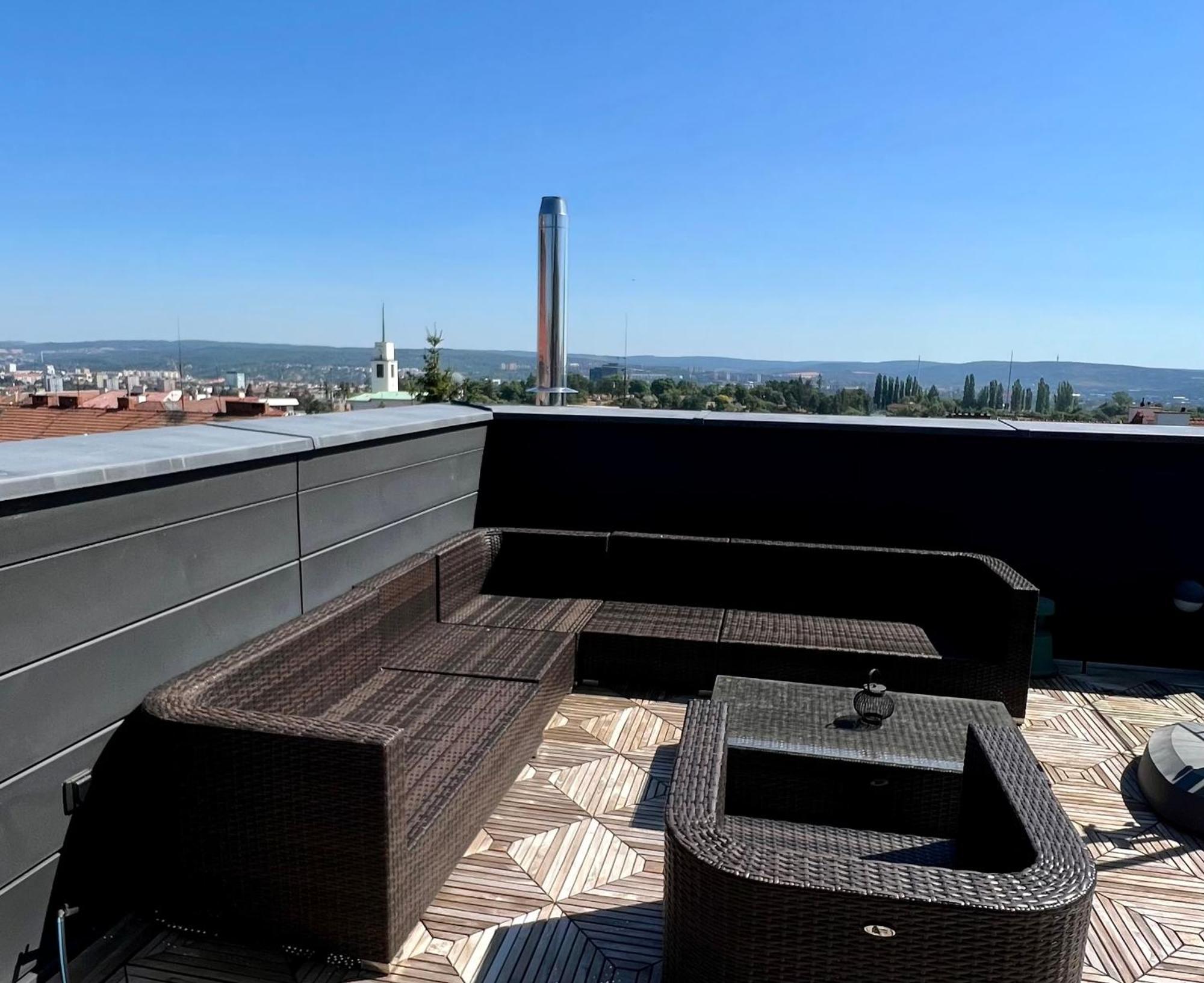 Apartman Se Saunou A Terasou S Vyhledem Na Brno Exterior foto